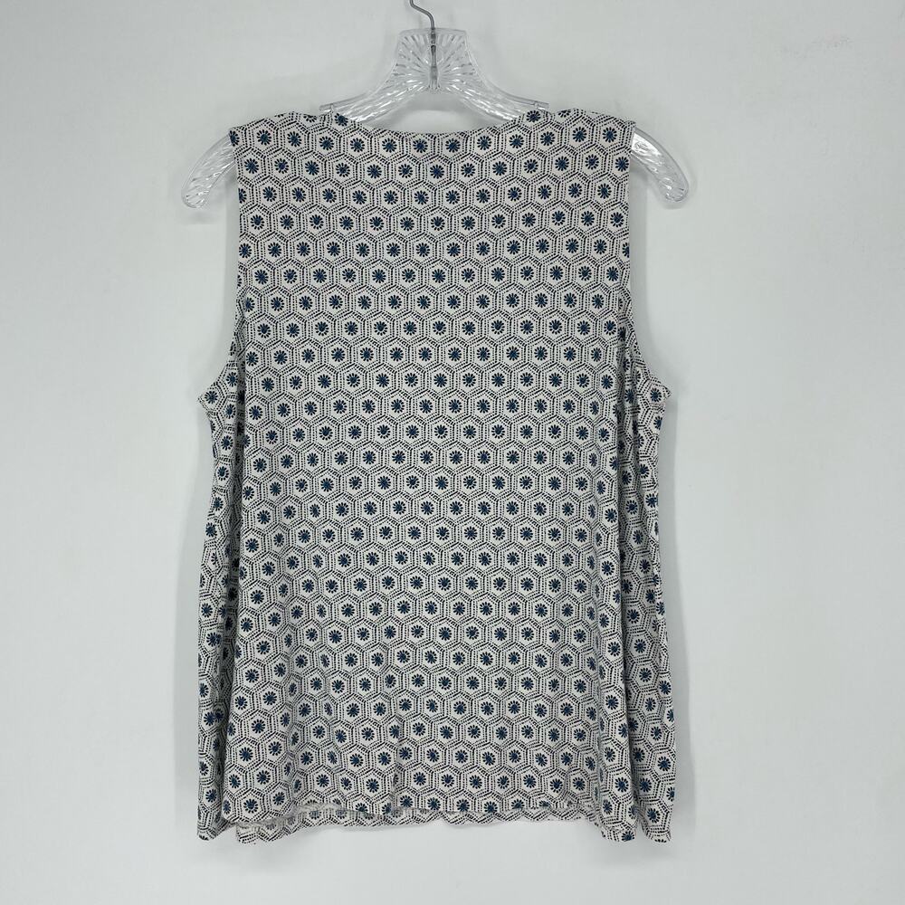 J. Jill Soft Stretchy Printed Tank Top Size Large - Picture 4 of 6